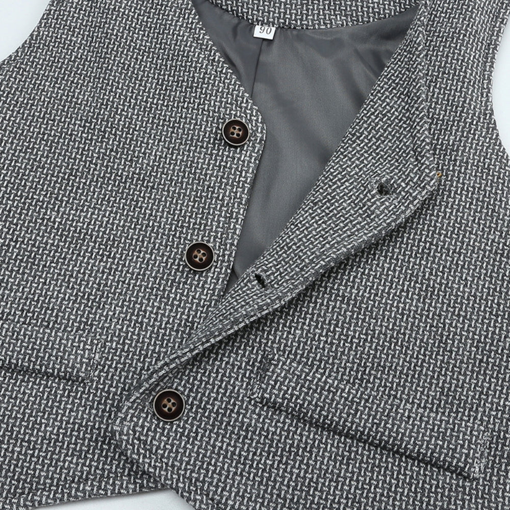 Jongens Outfit Set voor Baby's en Peuters met Vest en Strik voor Feestelijke Momenten