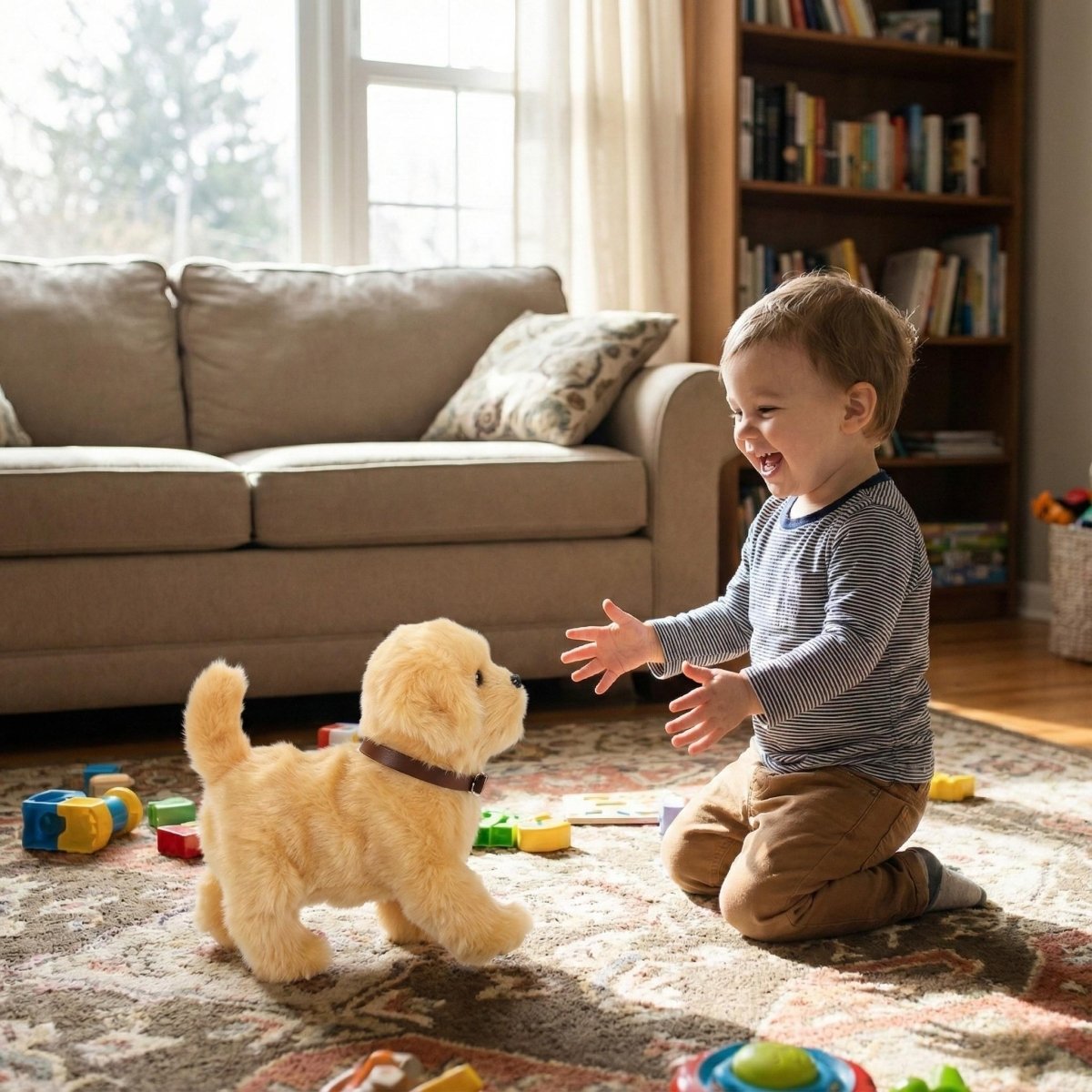 Interactieve Robot Puppy met Zachte Pluche Vacht voor Spelend Leren