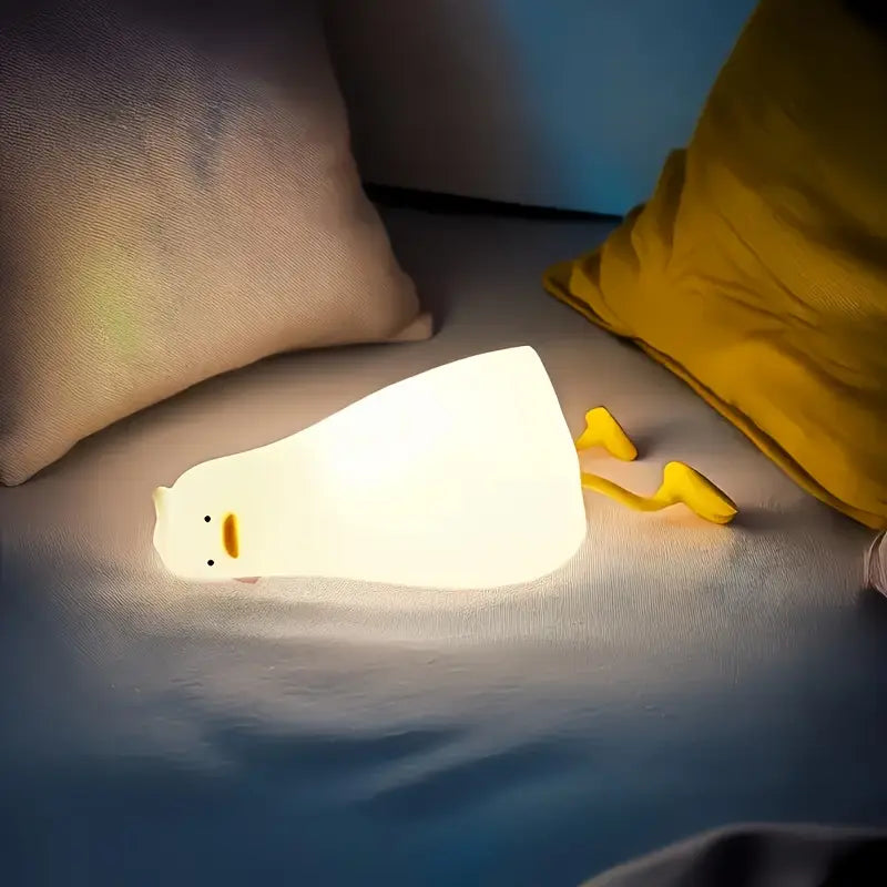 Eenden Nachtlampje met Zachte Siliconen en Dimbaar Licht voor Kinderkamer
