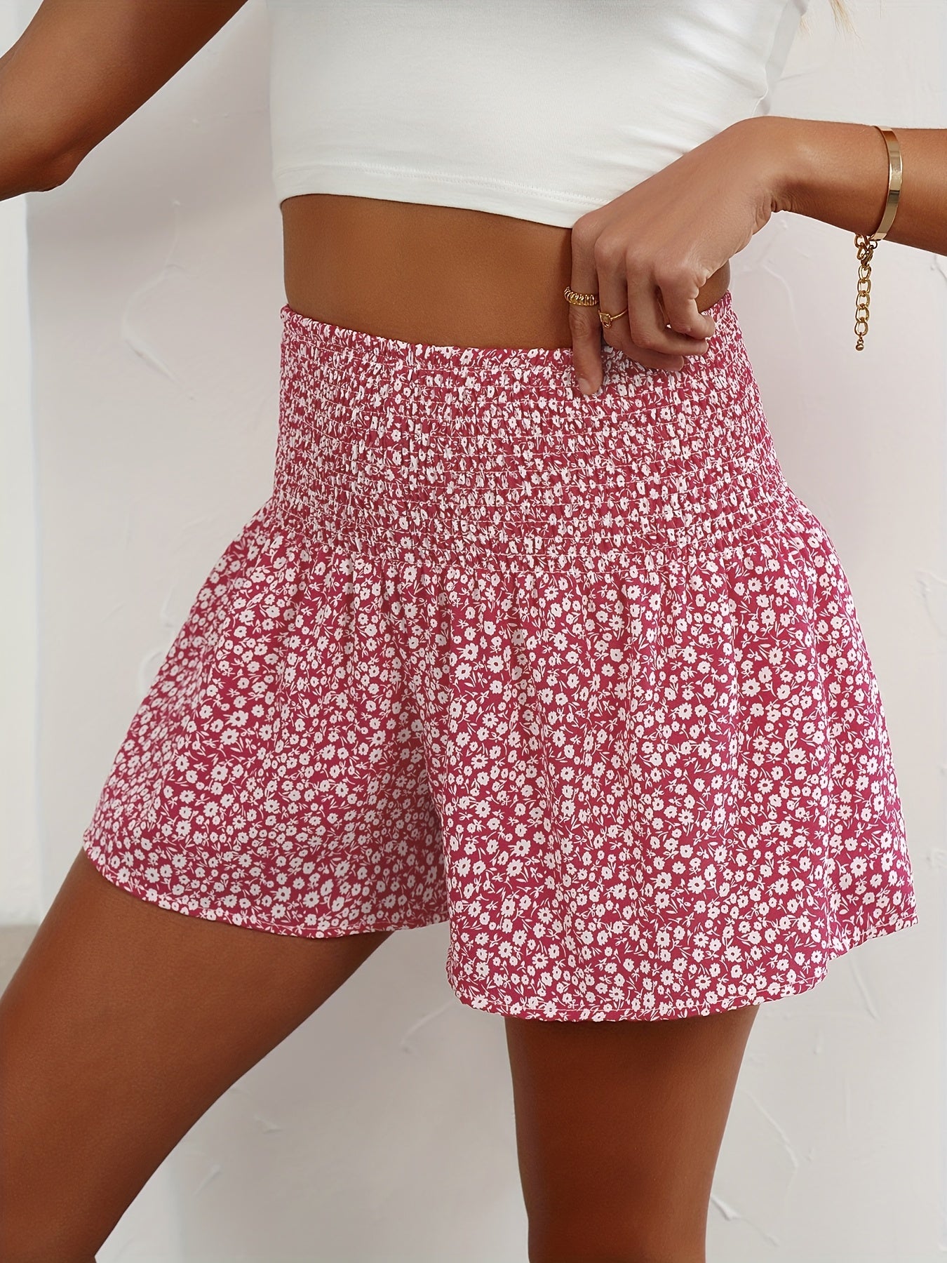 Luchtige Dames Zomershorts met Bloemenprint en Comfortabele Elastische Taille