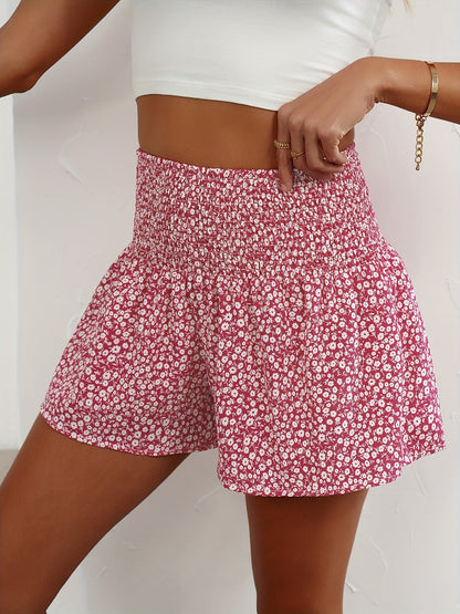 Luchtige Dames Zomershorts met Bloemenprint en Comfortabele Elastische Taille