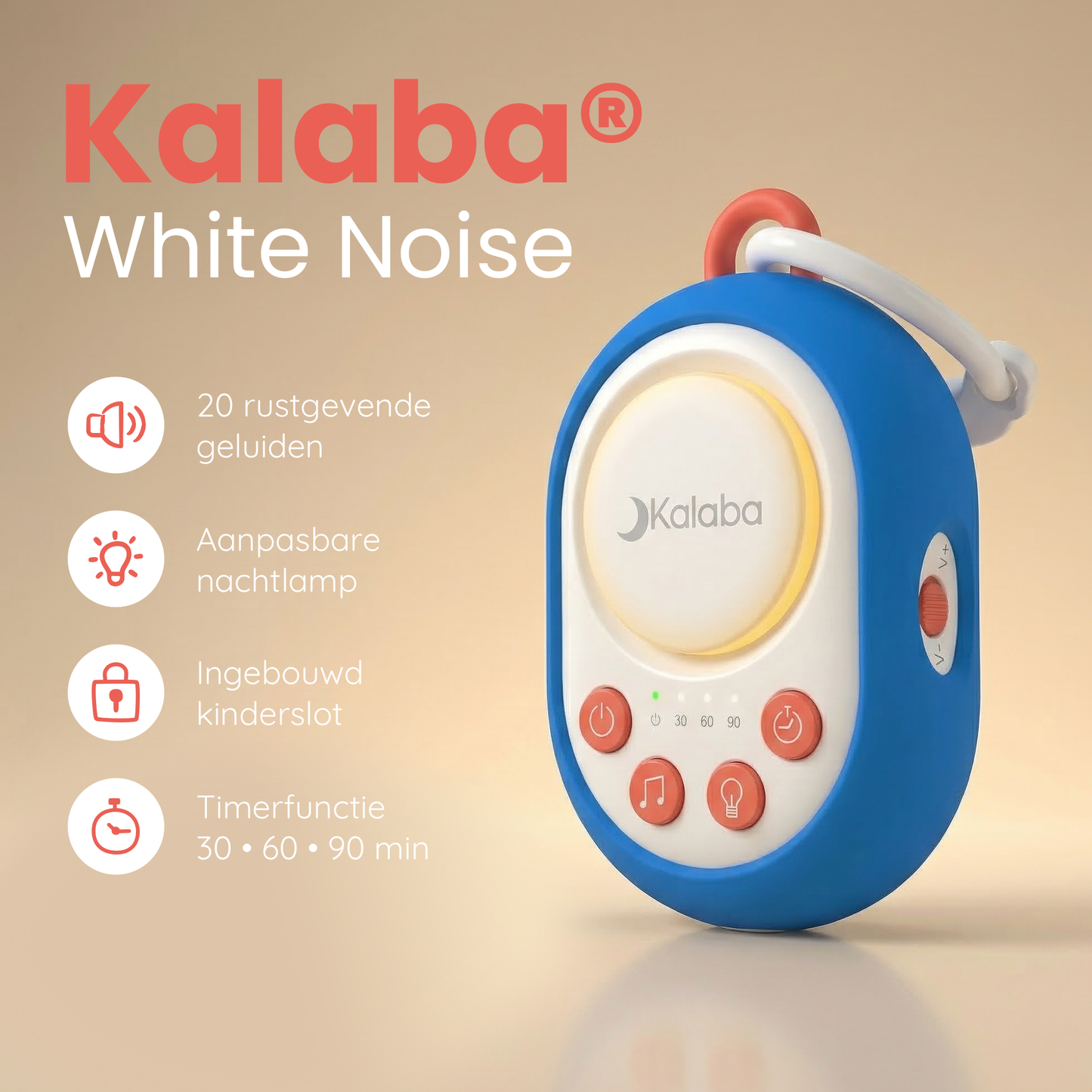 Kalaba Go – Draagbaar Rustlampje voor Slaap van je Baby