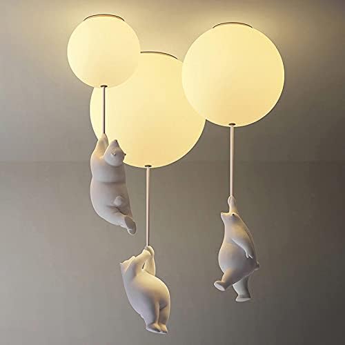 Speelse Plafondlamp met Beren en Ballonlichten voor Kinderkamer