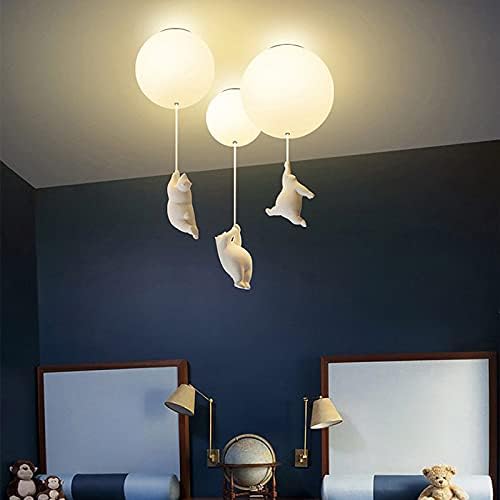 Speelse Plafondlamp met Beren en Ballonlichten voor Kinderkamer