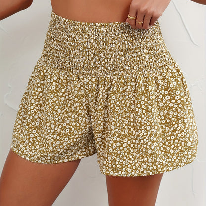 Luchtige Dames Zomershorts met Bloemenprint en Comfortabele Elastische Taille