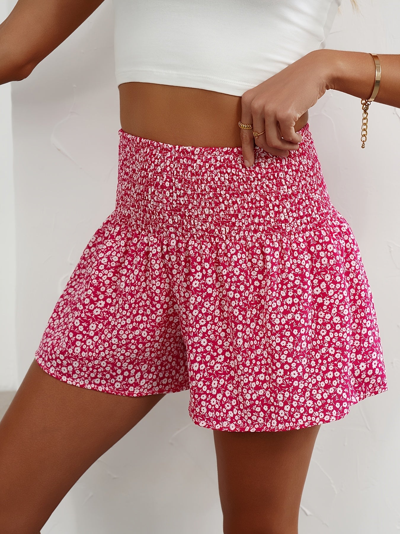 Luchtige Dames Zomershorts met Bloemenprint en Comfortabele Elastische Taille