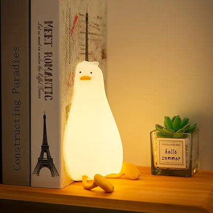 Eenden Nachtlampje met Zachte Siliconen en Dimbaar Licht voor Kinderkamer