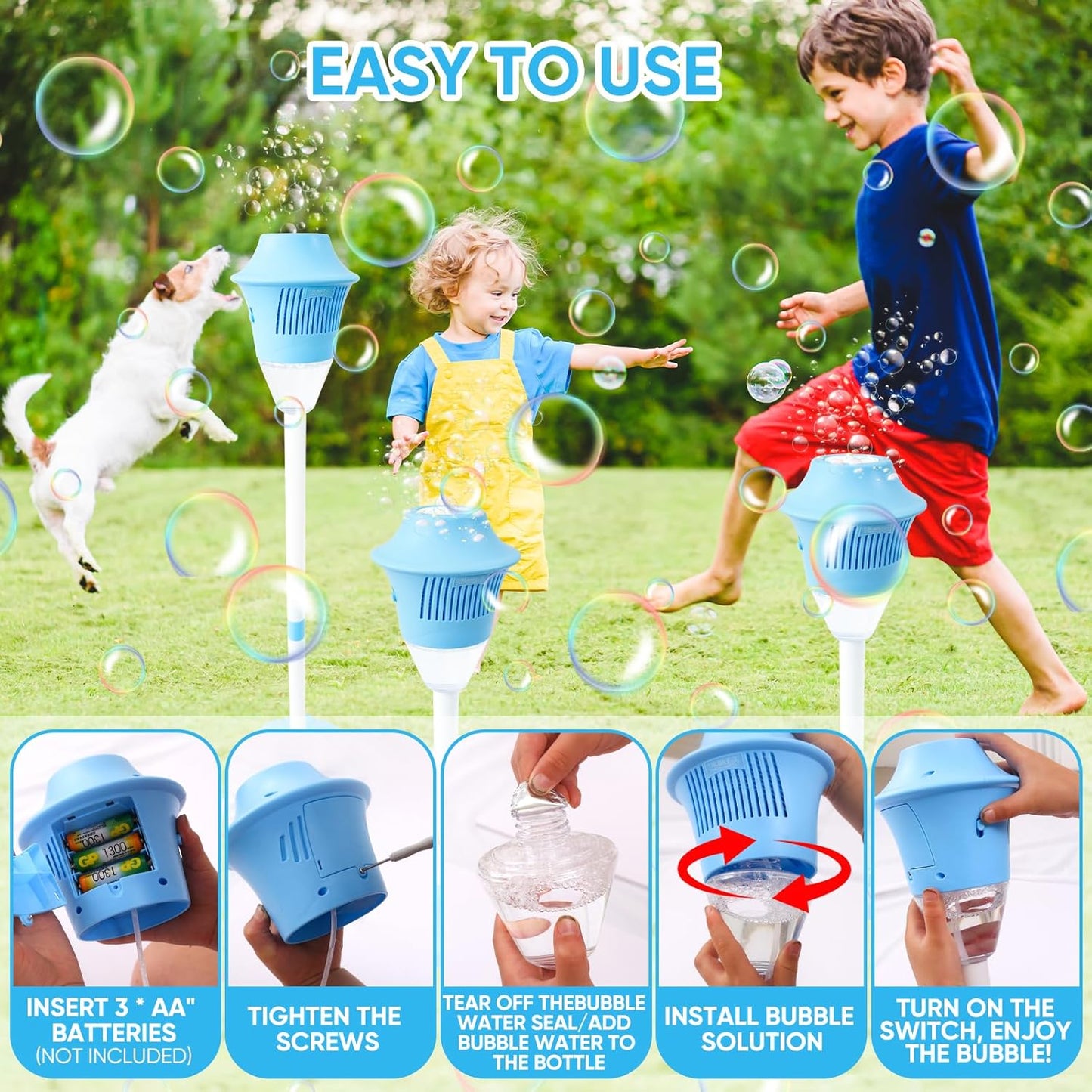 BubbleStorm™ – Draagbare bellenblaasmachine voor kinderplezier en vreugde [50% Korting]