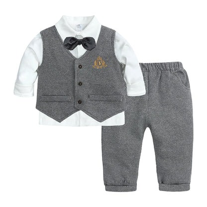 Jongens Outfit Set voor Baby's en Peuters met Vest en Strik voor Feestelijke Momenten