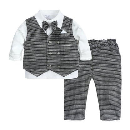 Jongens Outfit Set voor Baby's en Peuters met Vest en Strik voor Feestelijke Momenten