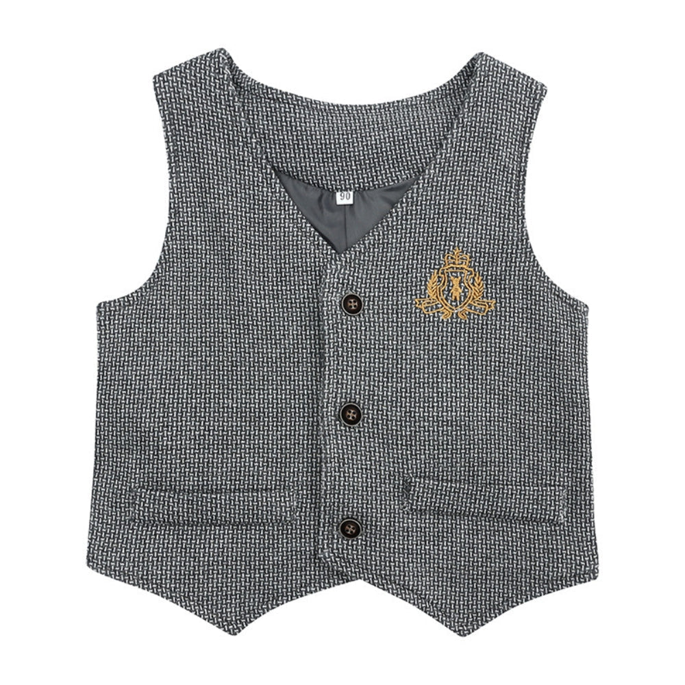 Jongens Outfit Set voor Baby's en Peuters met Vest en Strik voor Feestelijke Momenten