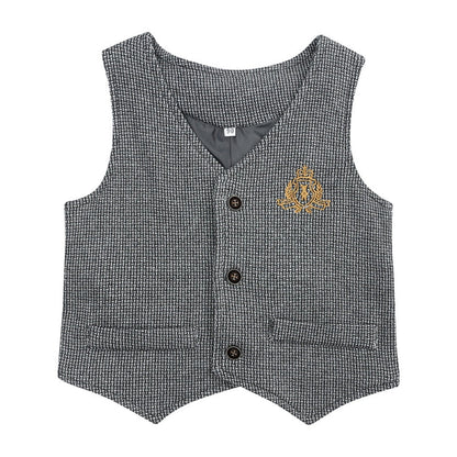Jongens Outfit Set voor Baby's en Peuters met Vest en Strik voor Feestelijke Momenten
