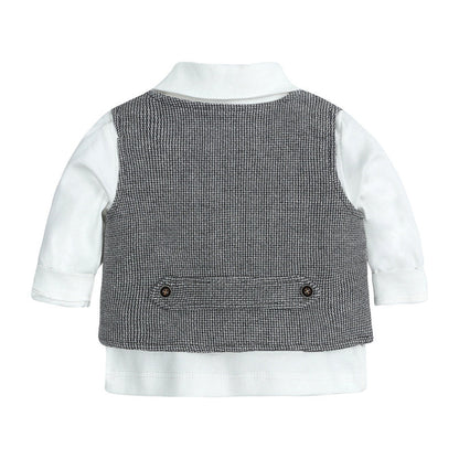 Jongens Outfit Set voor Baby's en Peuters met Vest en Strik voor Feestelijke Momenten