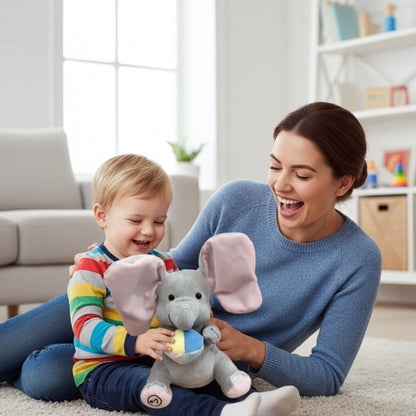 Peek-a-Boo Olifant™ met muziek – het knuffelvriendje dat huilen verandert in lachen