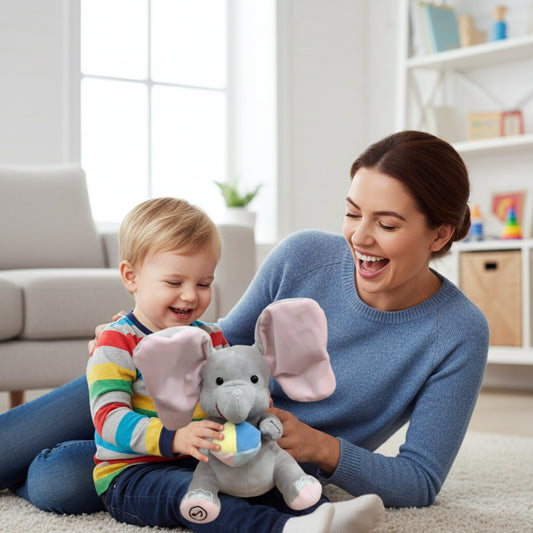 Peek-a-Boo Olifant™ met muziek – het knuffelvriendje dat huilen verandert in lachen