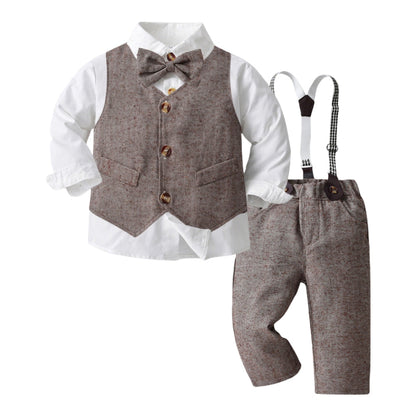 Kinder Outfit Set voor Peuters en Kinderen met Vest en Strik voor Feestelijke Gelegenheden