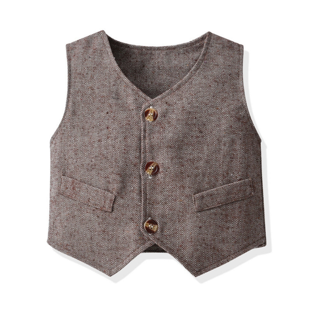 Kinder Outfit Set voor Peuters en Kinderen met Vest en Strik voor Feestelijke Gelegenheden