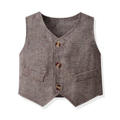 Kinder Outfit Set voor Peuters en Kinderen met Vest en Strik voor Feestelijke Gelegenheden
