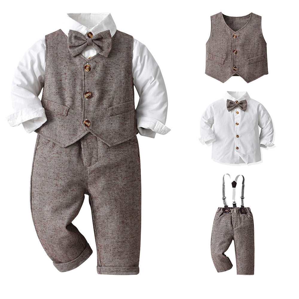 Kinder Outfit Set voor Peuters en Kinderen met Vest en Strik voor Feestelijke Gelegenheden