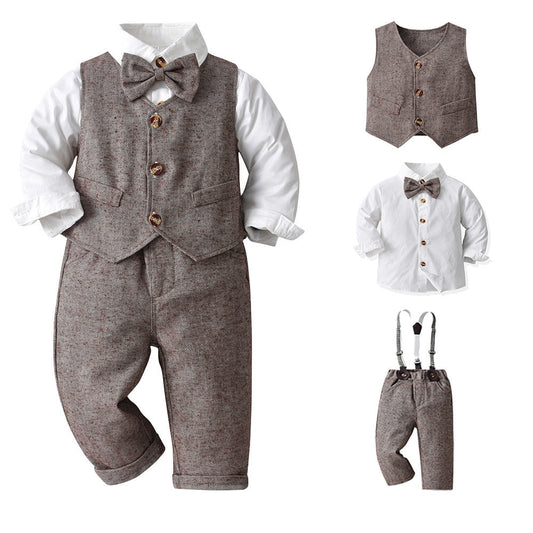Kinder Outfit Set voor Peuters en Kinderen met Vest en Strik voor Feestelijke Gelegenheden