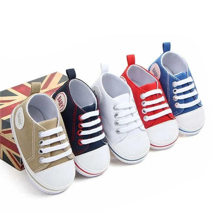 👶✨ Eerste Stapjes Canvas Schoentjes – Comfortabel & Kleurrijk