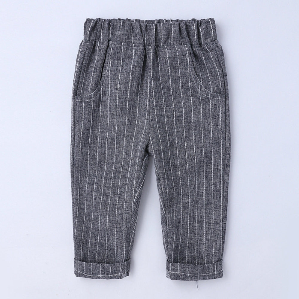 Jongens Formele Outfit Set voor Baby en Peuters met Krijtstreep Vest en Strik voor Feestelijke Gelegenheden