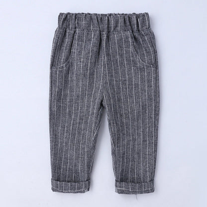 Jongens Formele Outfit Set voor Baby en Peuters met Krijtstreep Vest en Strik voor Feestelijke Gelegenheden