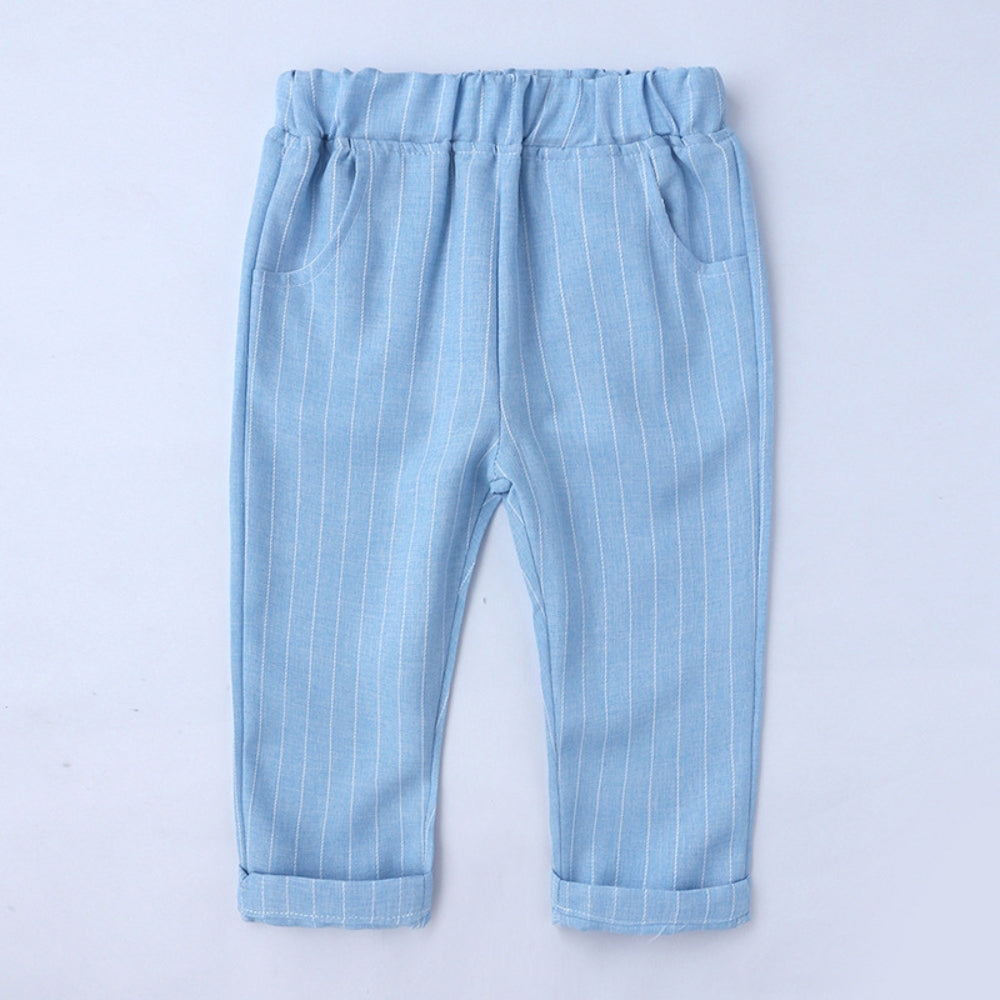 Jongens Formele Outfit Set voor Baby en Peuters met Krijtstreep Vest en Strik voor Feestelijke Gelegenheden