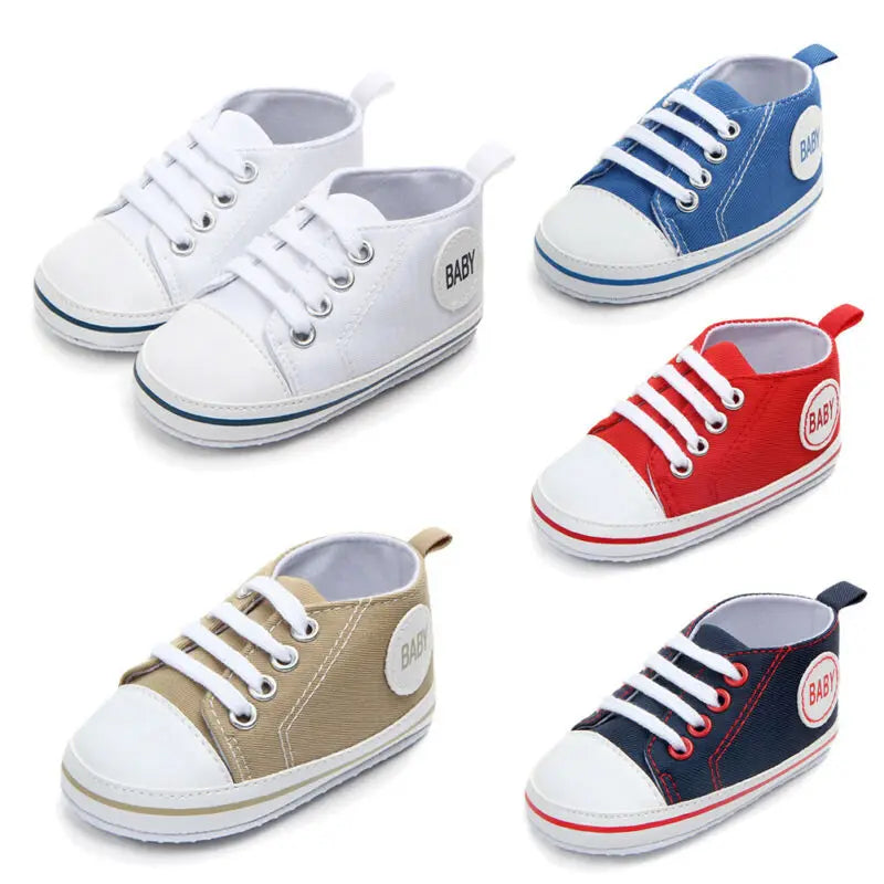 👶✨ Eerste Stapjes Canvas Schoentjes – Comfortabel & Kleurrijk