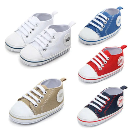 👶✨ Eerste Stapjes Canvas Schoentjes – Comfortabel & Kleurrijk