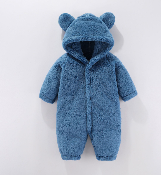 Otis - Fleece Romper Met Capuchon