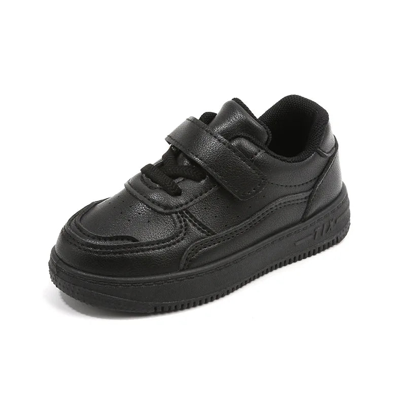 🏃‍♂️✨ Tough & Stylish Leather Sneakers for Little Adventurers