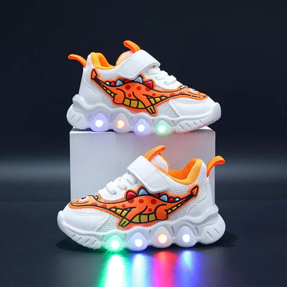 🌈🦖 LED Dino Sneakers – Superlicht en Supercool!