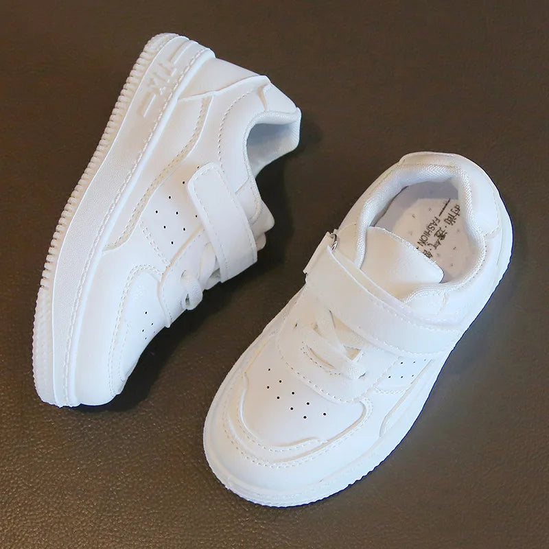 🏃‍♂️✨ Tough & Stylish Leather Sneakers for Little Adventurers