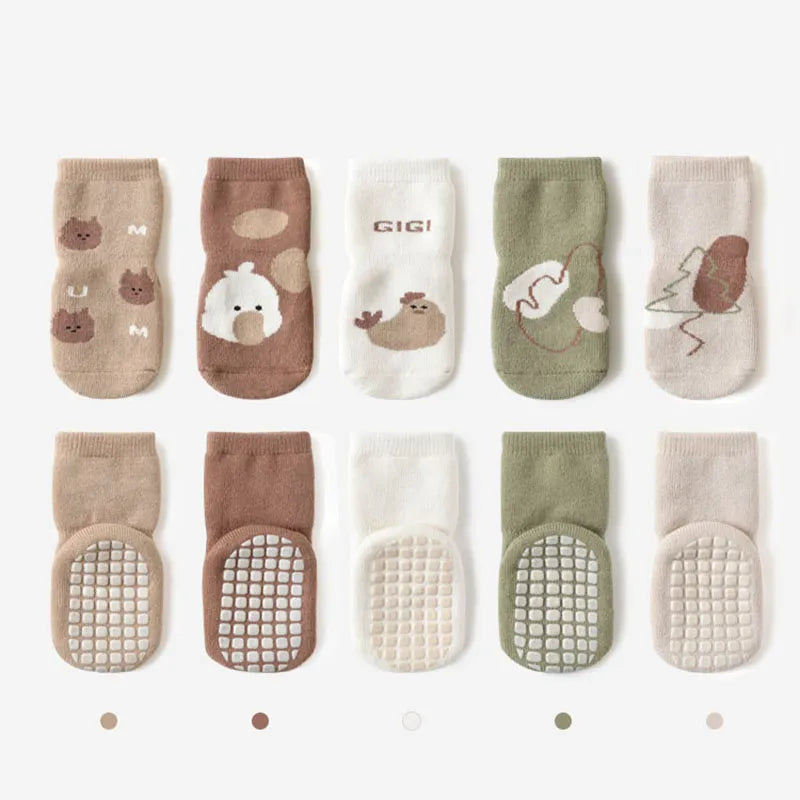 Vijf Paar Antislip Sokken – Comfortabel & Speels!