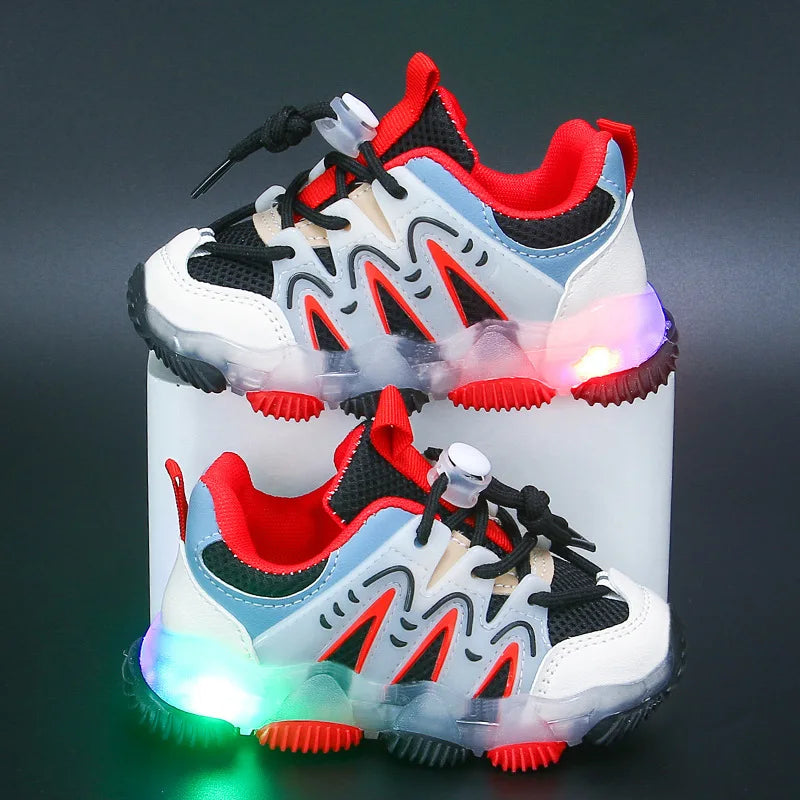 🌈👟 Kleurrijke LED Sneakers – Lichtgevende Stappen voor Kinderen!