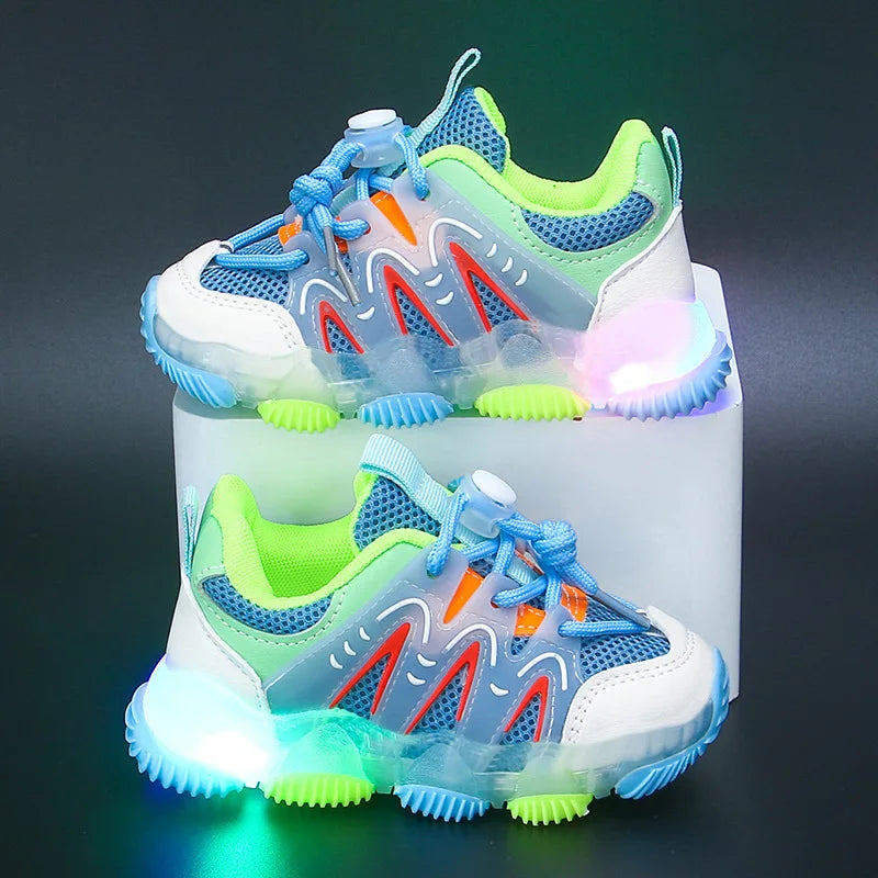 🌈👟 Kleurrijke LED Sneakers – Lichtgevende Stappen voor Kinderen!