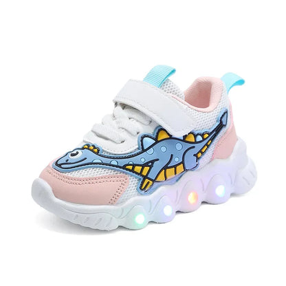 🌈🦖 LED Dino Sneakers – Superlicht en Supercool!