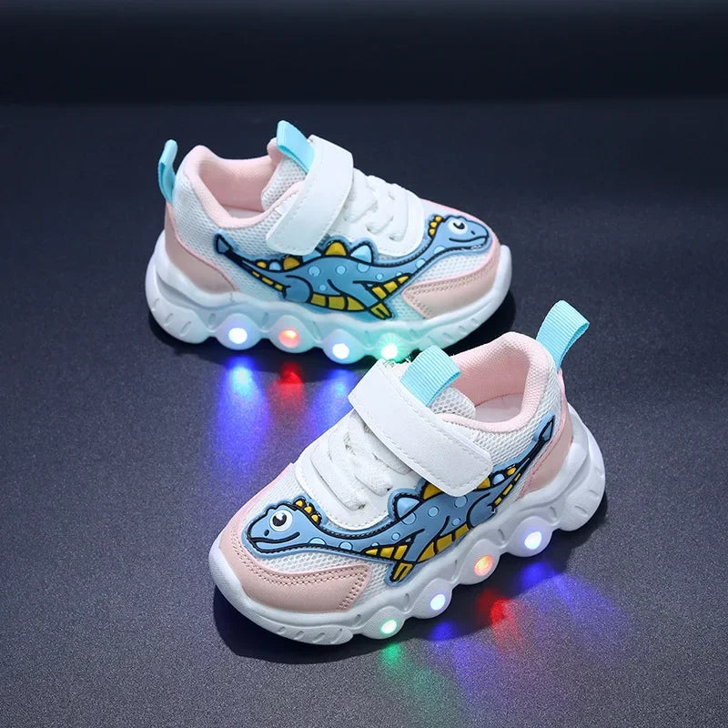 🌈🦖 LED Dino Sneakers – Superlicht en Supercool!