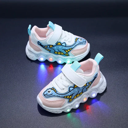🌈🦖 LED Dino Sneakers – Superlicht en Supercool!