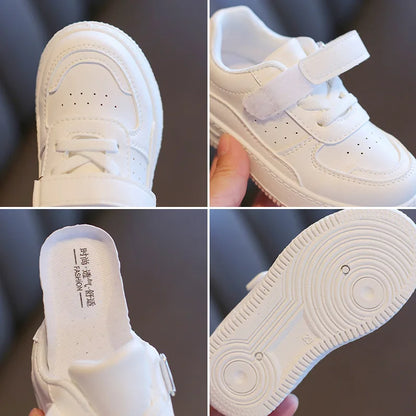 🏃‍♂️✨ Tough & Stylish Leather Sneakers for Little Adventurers