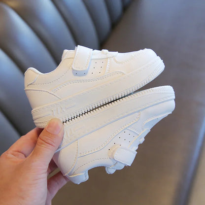 🏃‍♂️✨ Tough & Stylish Leather Sneakers for Little Adventurers