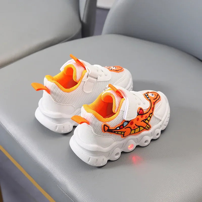 🌈🦖 LED Dino Sneakers – Superlicht en Supercool!