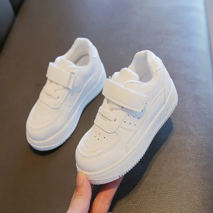 🏃‍♂️✨ Tough & Stylish Leather Sneakers for Little Adventurers