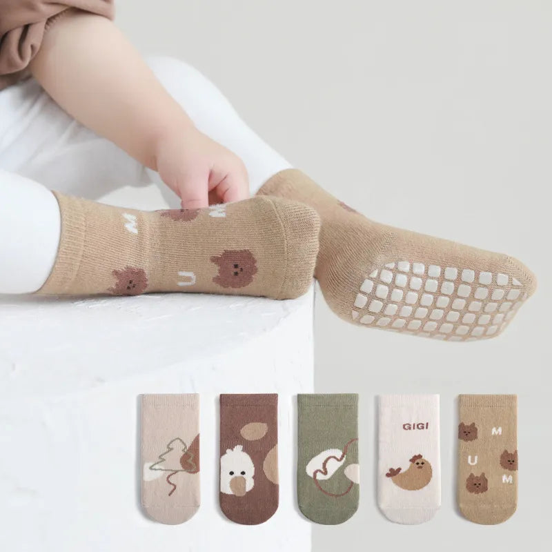 Vijf Paar Antislip Sokken – Comfortabel & Speels!