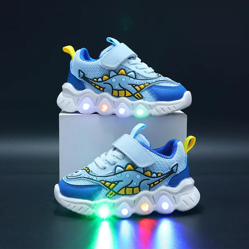 🌈🦖 LED Dino Sneakers – Superlicht en Supercool!