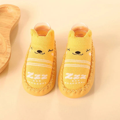 Zachte Antislip Sokken met Leren & Kurken Zool – Comfortabel voor Kinderen!