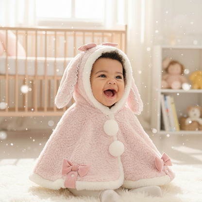 Baby Cape voor Meisjes met Konijnenoren en Capuchon