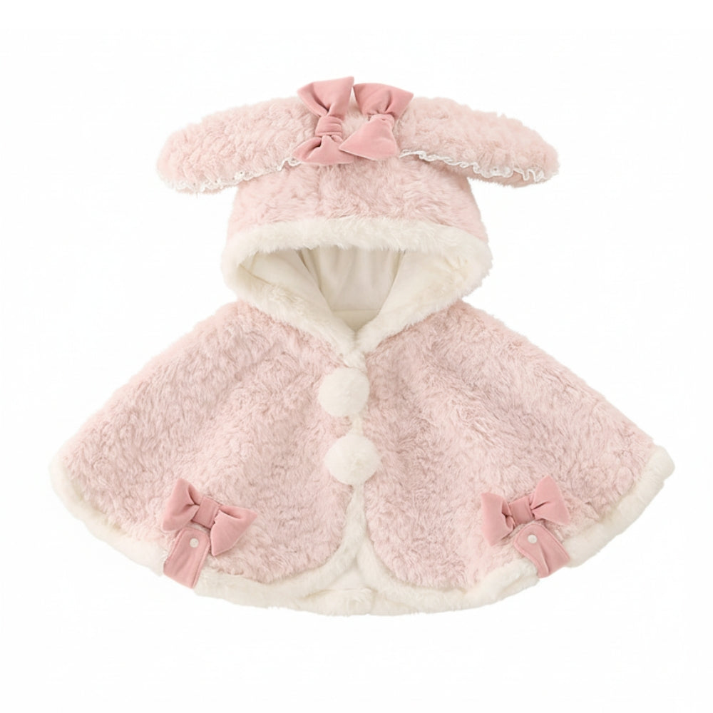 Baby Cape voor Meisjes met Konijnenoren en Capuchon
