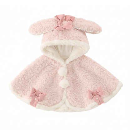 Baby Cape voor Meisjes met Konijnenoren en Capuchon